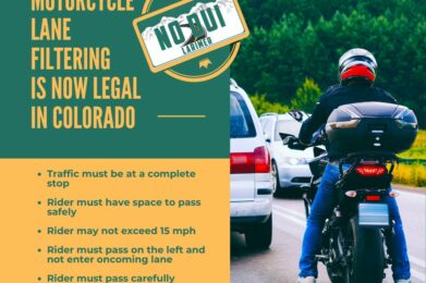 Motorcycle lane filtering becomes legal